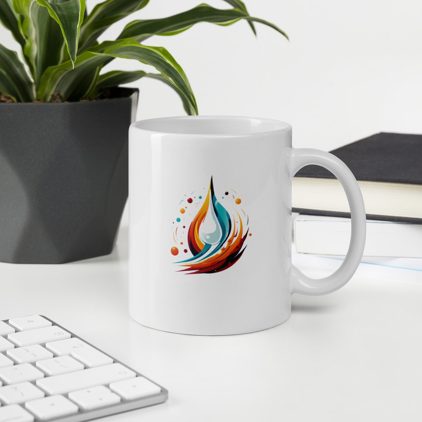 White Rocket glossy mug